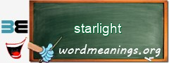 WordMeaning blackboard for starlight